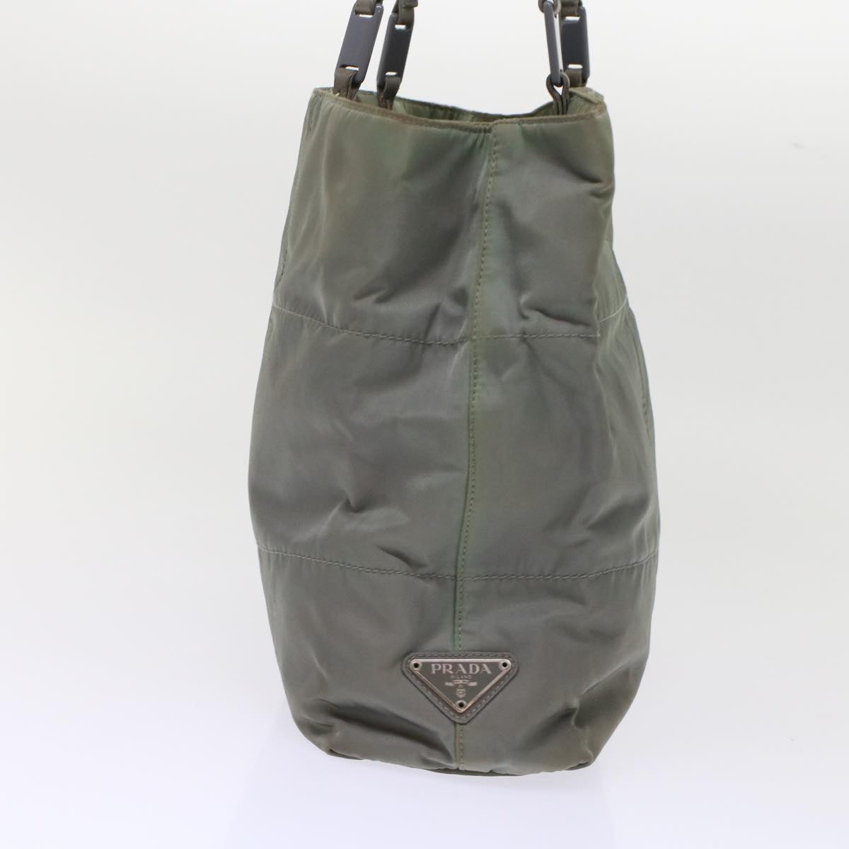 Prada Quilted Shoulder Bag Nylon Gray