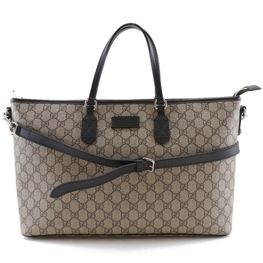 Gucci Leather Canvas Tote