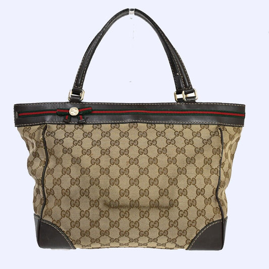 Gucci Leather Canvas Tote