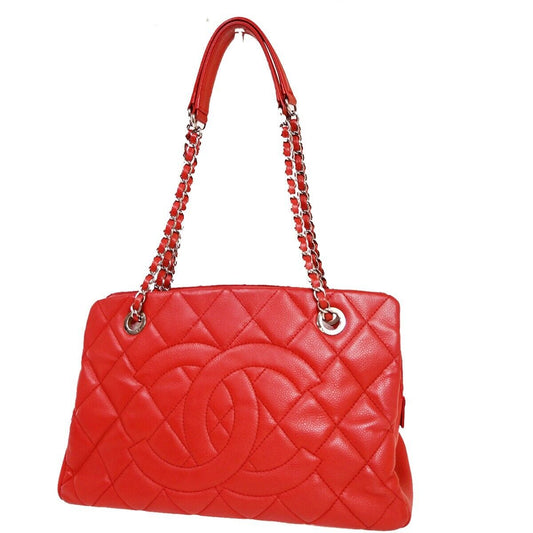 Chanel Cc Logo Chain Shoulder Bag Caviar