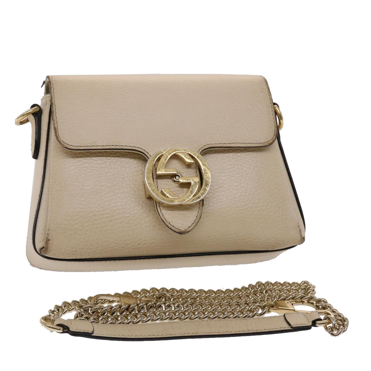 Gucci Chain Leather Shoulder Bag