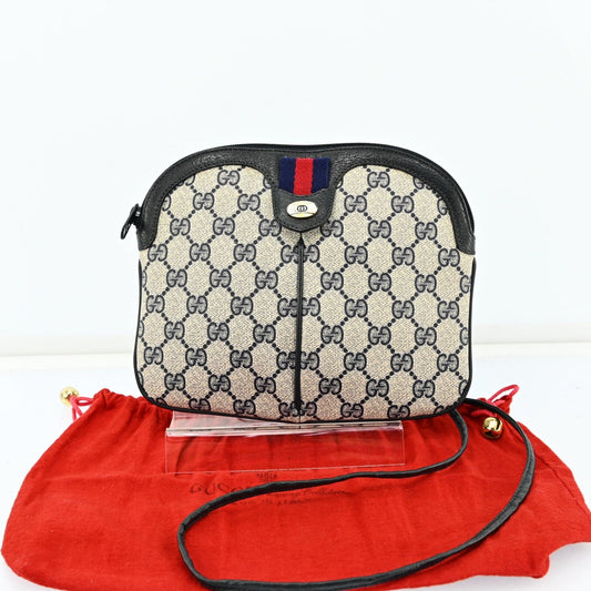 Gucci Monogram Leather Shoulder Bag
