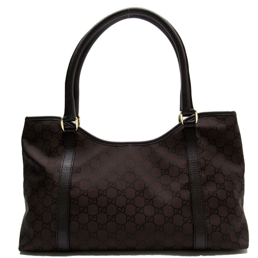 Gucci Monogram Nylon Leather Shoulder Bag
