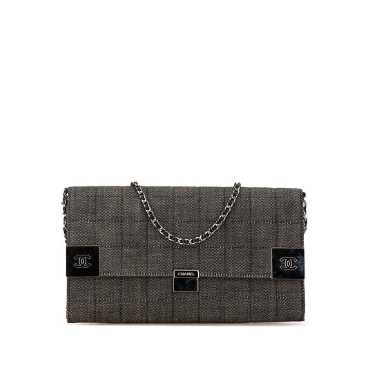 Chanel Choco Bar Chain Flap Gray