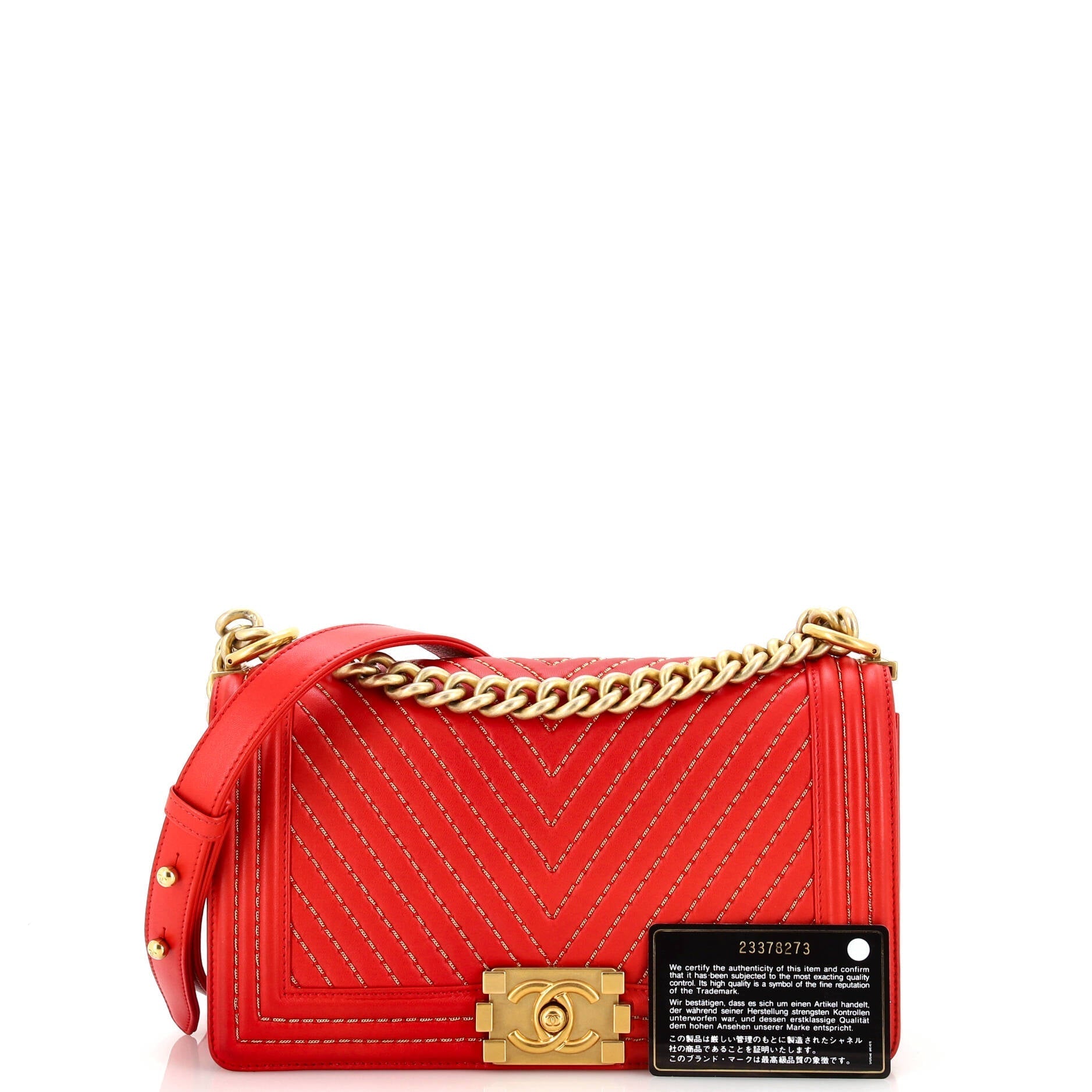 Chanel Boy Flap Bag Chevron Calfskin