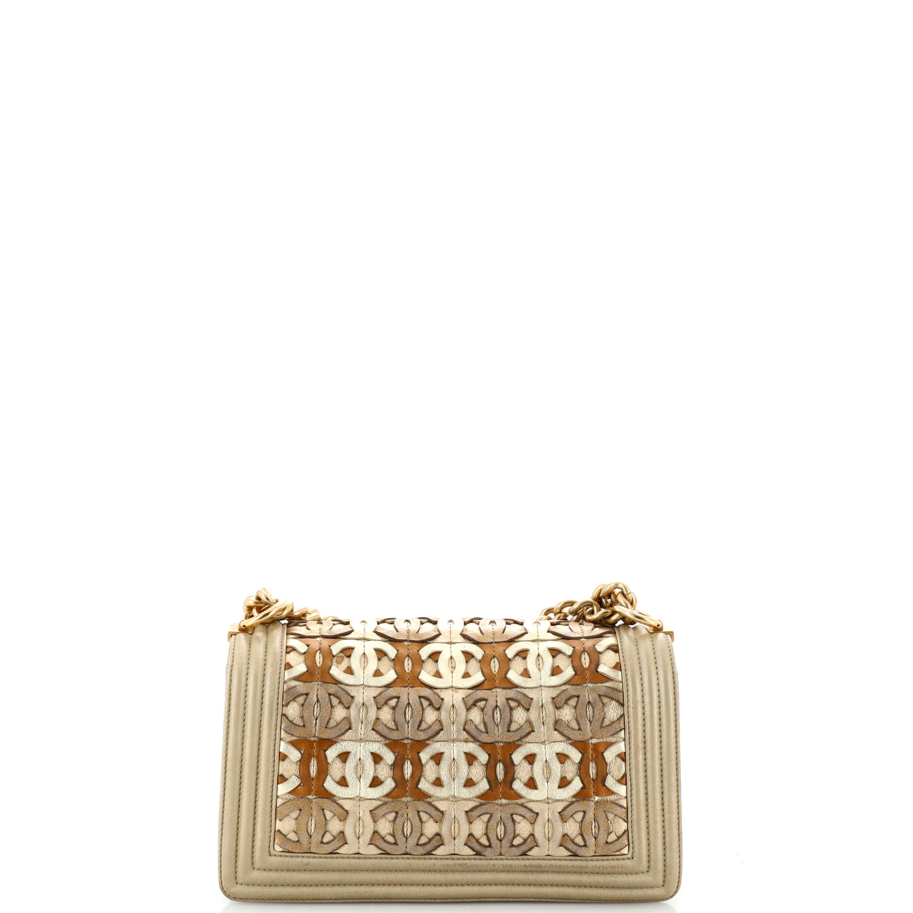 Chanel Boy Flap Bag Woven Leather Old
