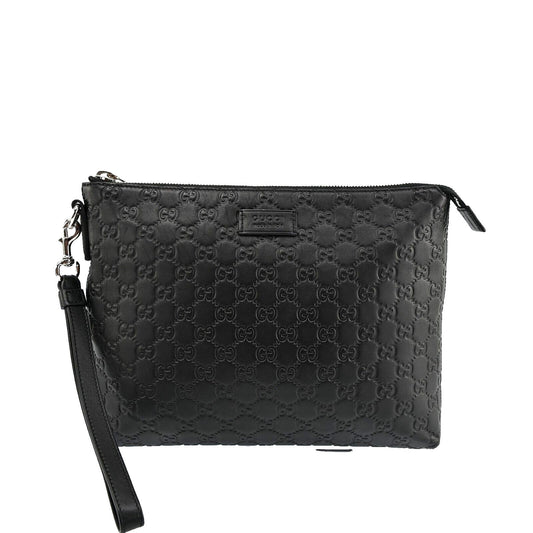 Gucci Monogram Leather Clutch