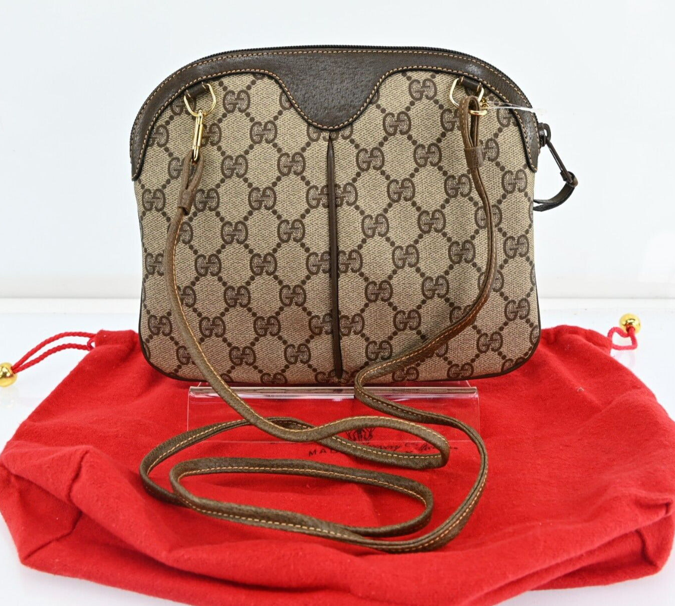 Gucci Monogram Leather Shoulder Bag