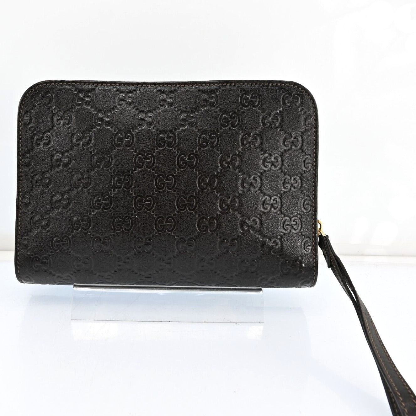 Gucci Monogram Leather Clutch