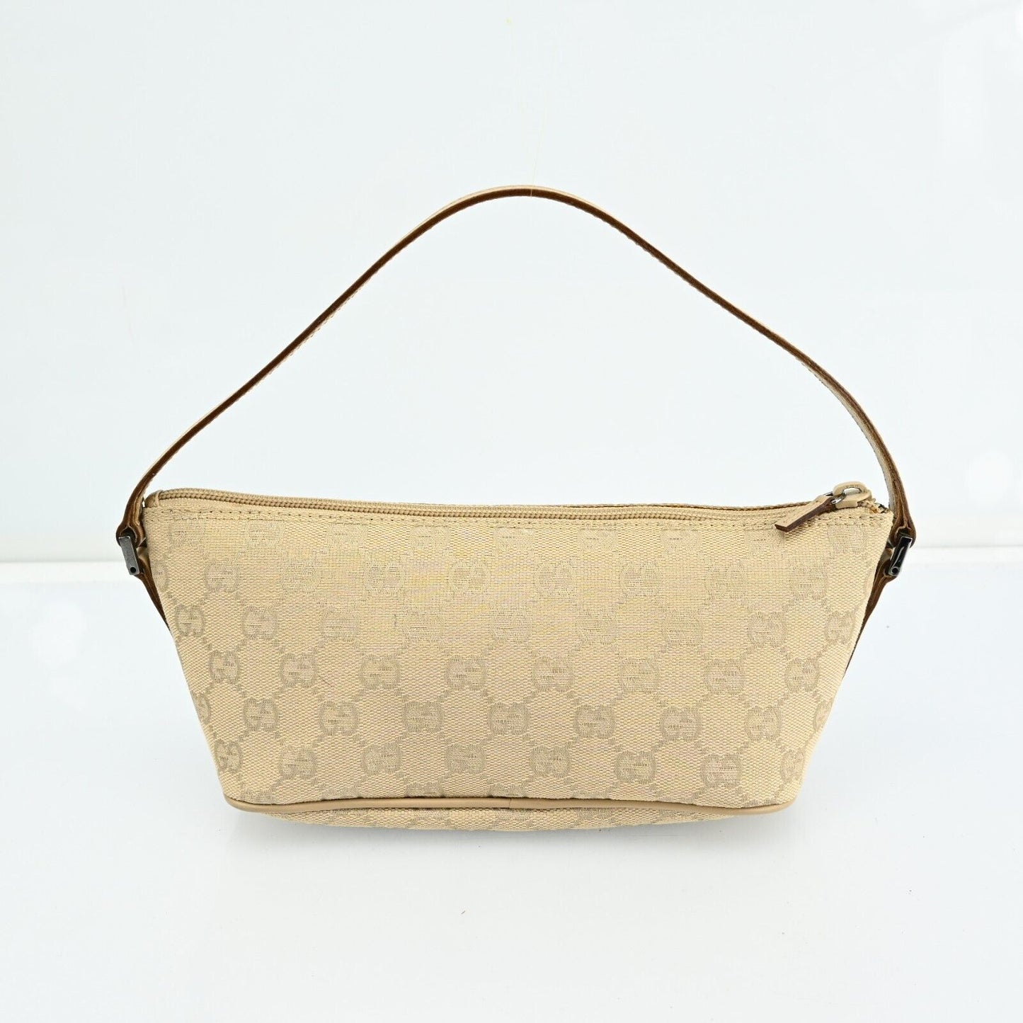 Gucci Lou Monogram Leather Canvas Clutch