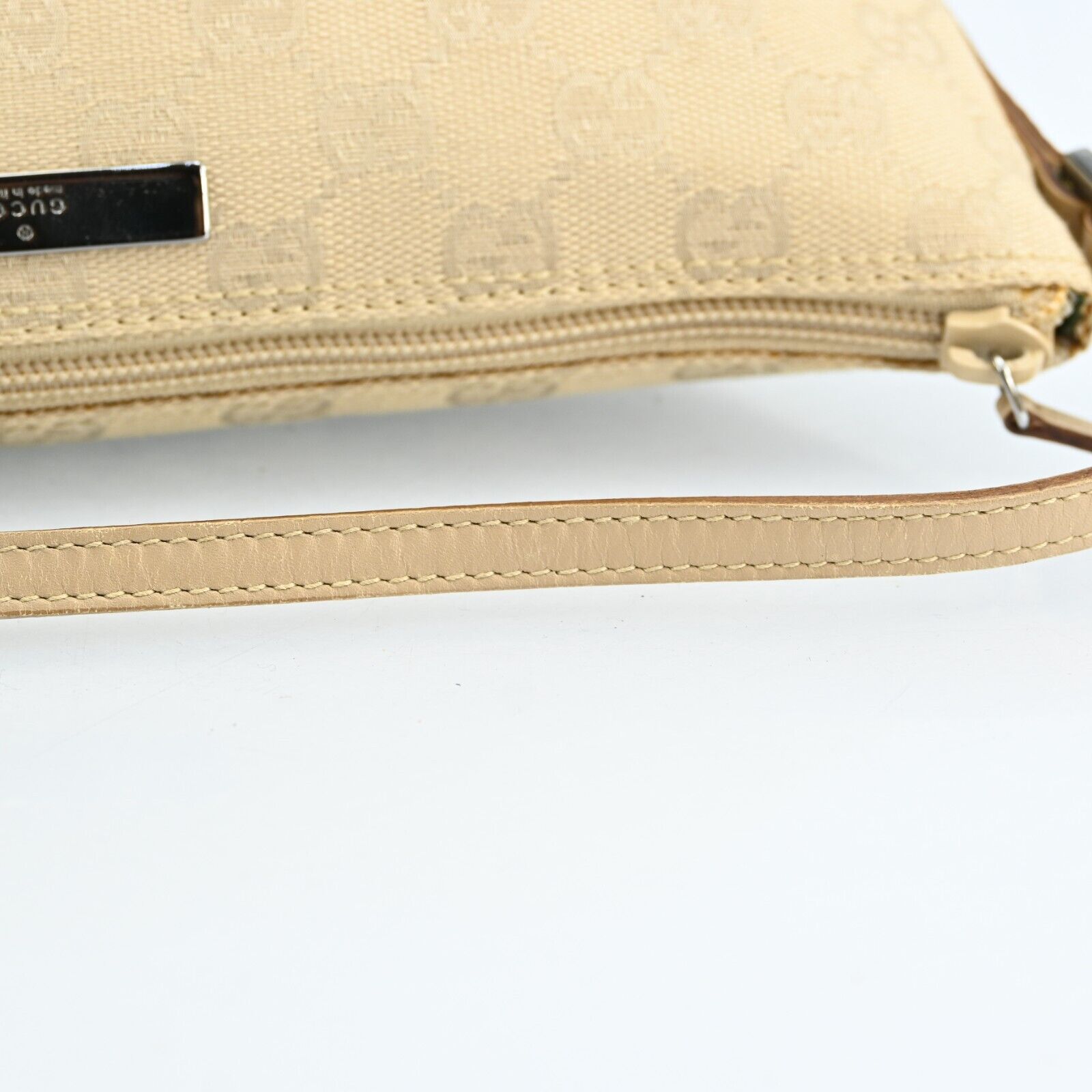 Gucci Lou Monogram Leather Canvas Clutch