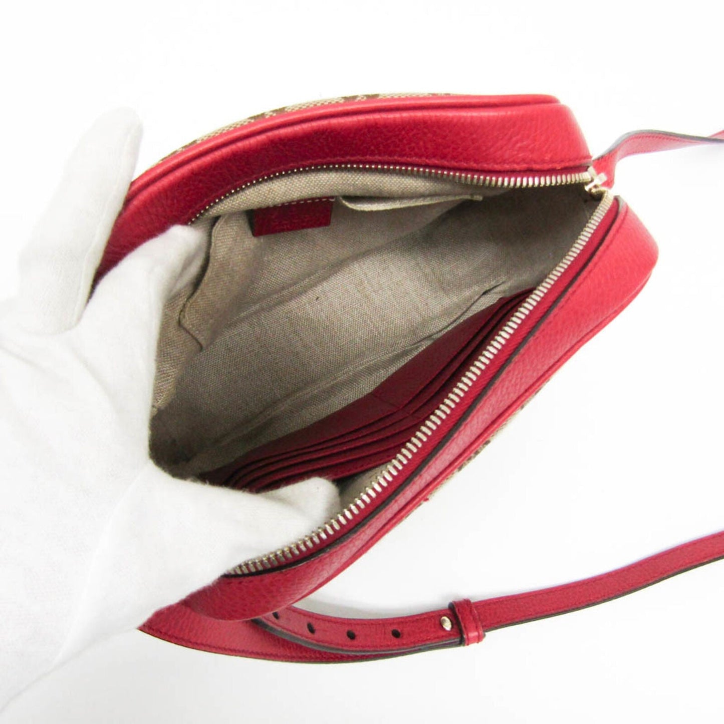 Gucci Leather Canvas Shoulder Bag