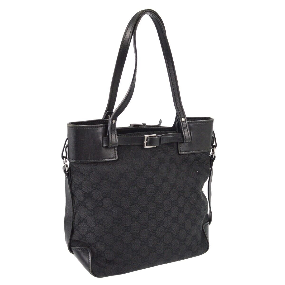 Gucci Monogram Leather Top Handle Tote