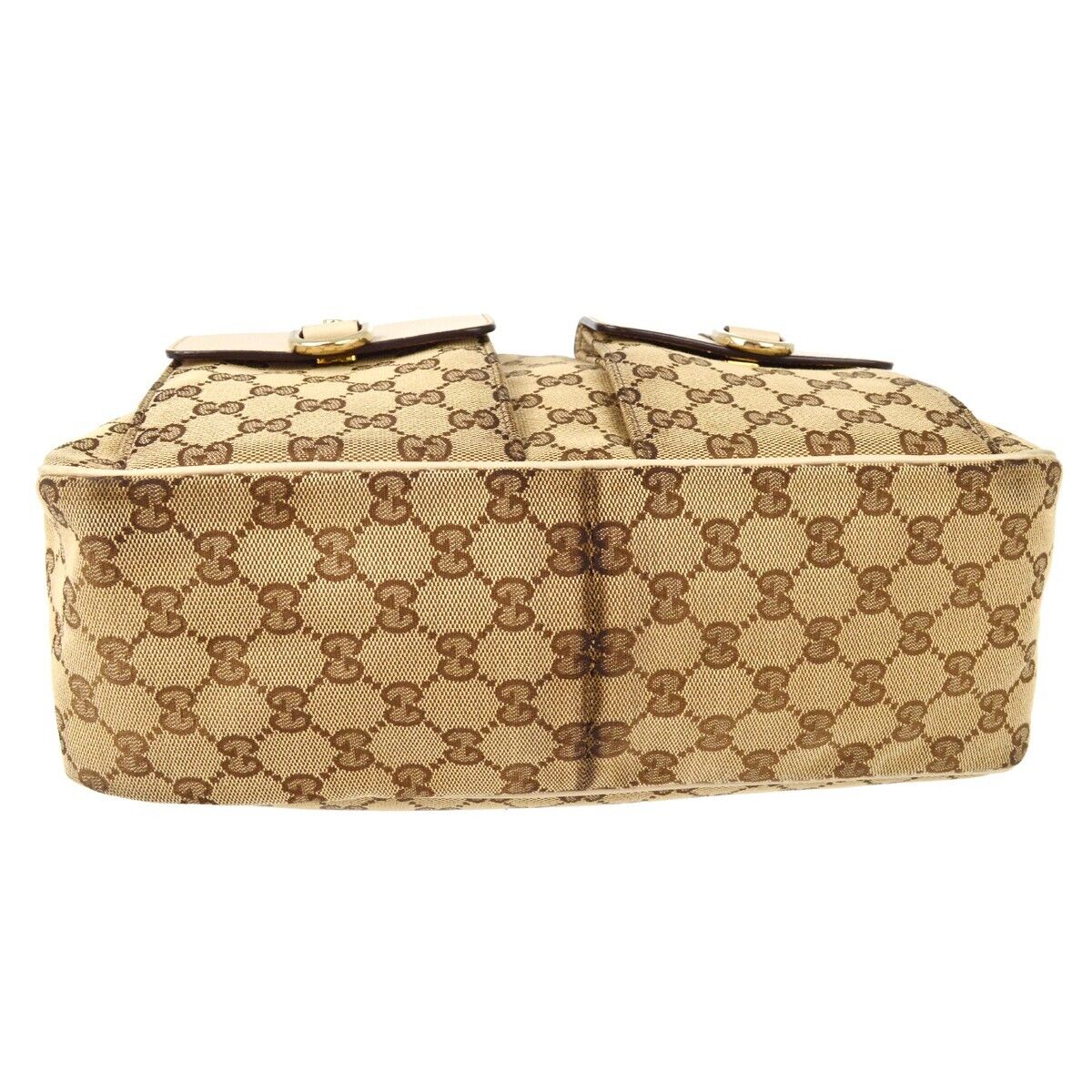 Gucci Monogram Leather Canvas Shoulder Bag