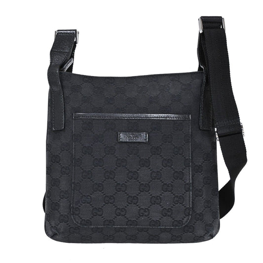 Gucci Leather Canvas Shoulder Bag