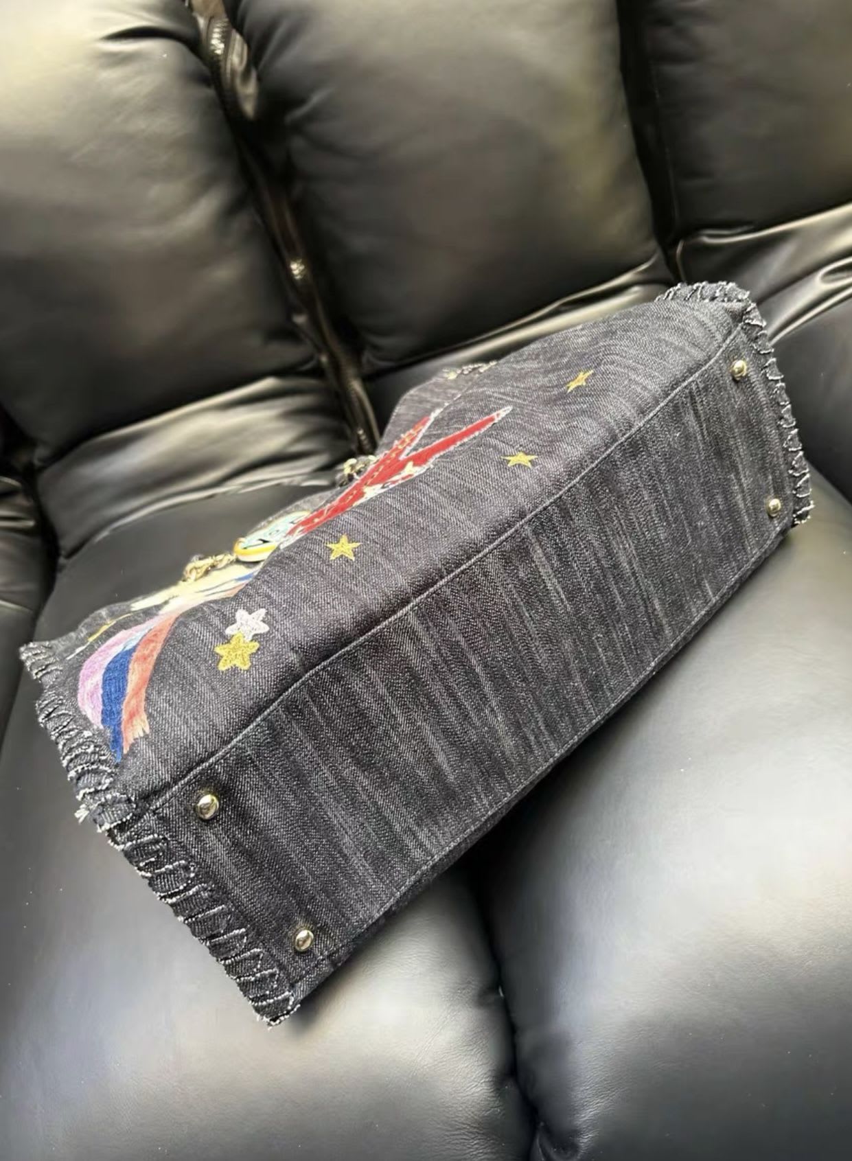 Chanel 2005 2006 Coco plane denim tote bag