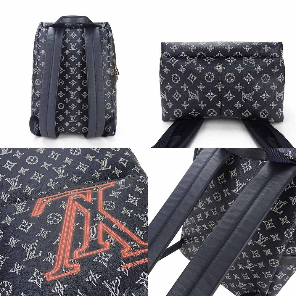 LOUIS VUITTON Backpack Monogram Navy Up side down Apollo mens