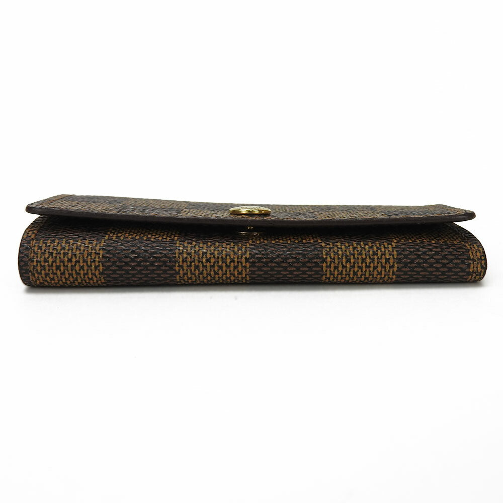 LOUIS VUITTON Key case Key holder Damier canvas, leather Brown Multicles4 mens(Unisex)