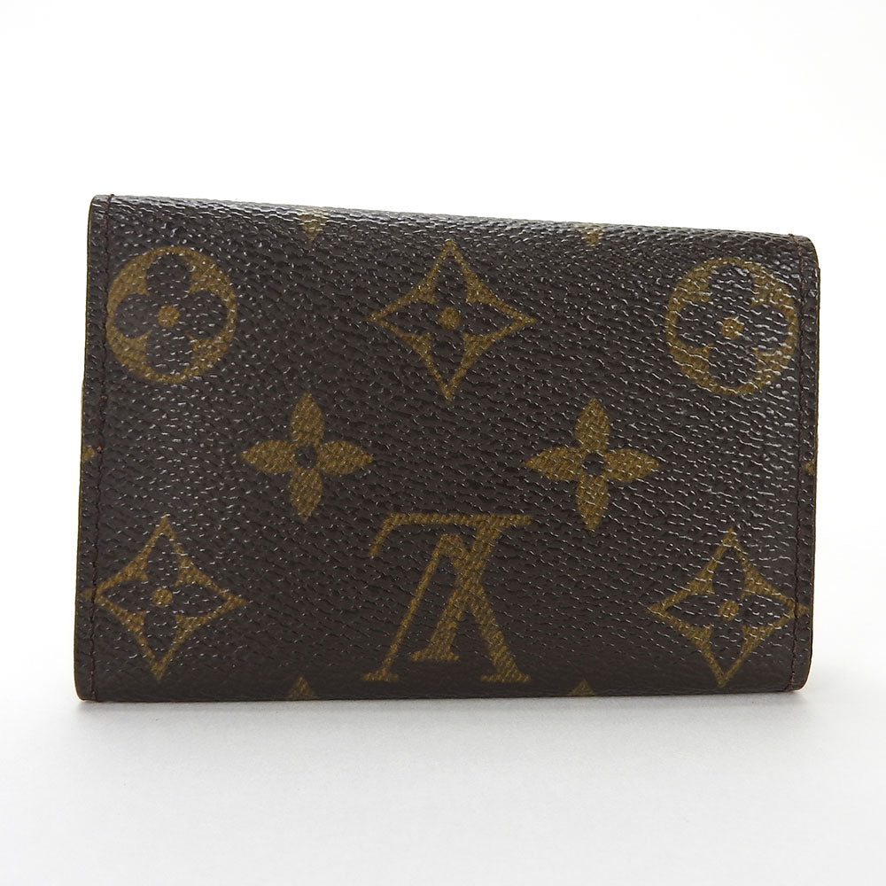 LOUIS VUITTON Key case Key holder Monogram canvas, leather Brown Multicles6 Women(Unisex)