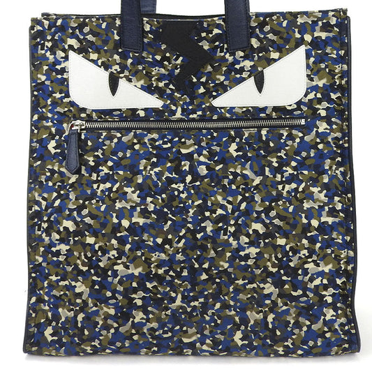 FENDI Tote Bag 7VA367 Nylon Navy Bag bugs
