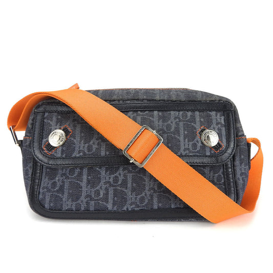 Dior Shoulder Bag BLD44175 Denim canvas, leather Navy Flight line Trotter Women(Unisex)