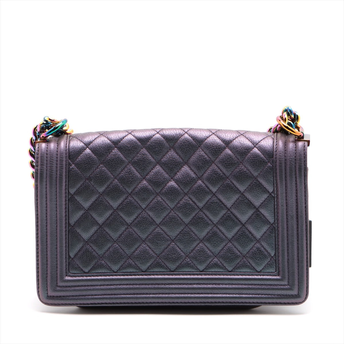Chanel Boy Chanel Leather Chain Shoulder Bag Pearl G A67086