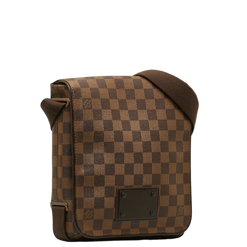 Louis Vuitton Damiere Brooklyn PM houlder Bag N51210 Brown PVC Leather Lady Louis Vuitton