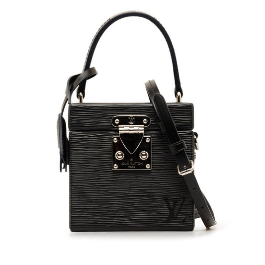 Louis Vuitton Epi Breaker Box Handbag Shoulder Bag 2WAY M52703 Noir Black Leather Louis Vuitton