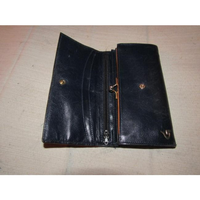 Gucci Navy Blue Leather Wallet