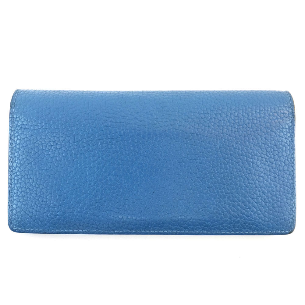 Louis Vuitton Long Wallet Blue Silver G LV Logo Mens Unisex Long Wallet Initial Y.A