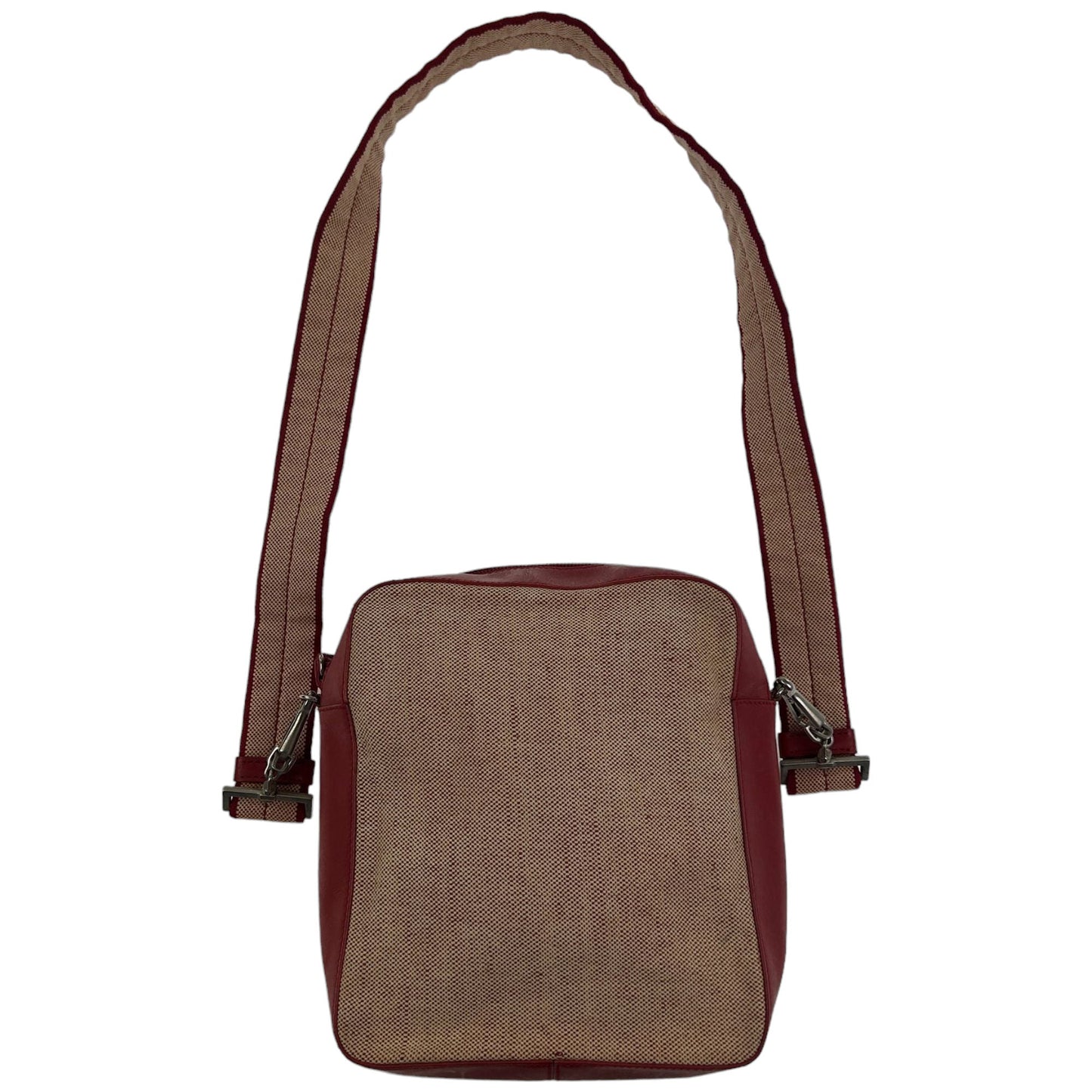 1999 Prada Canvas And Leather Cross Body Bag