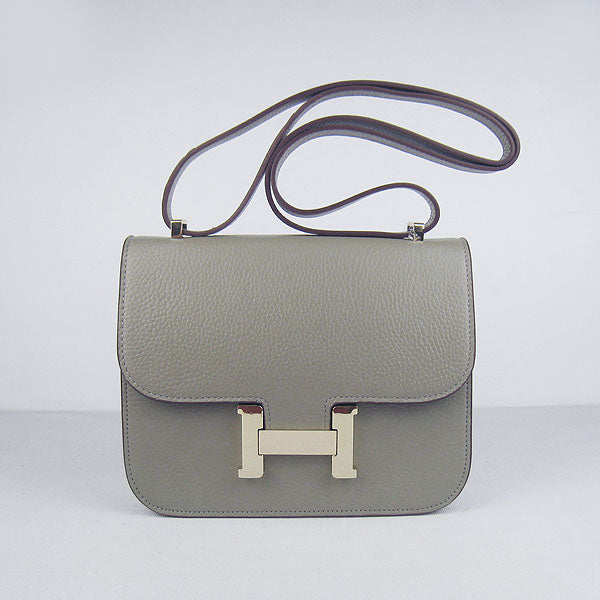 Luxury Hermes Constance Cowskin Leather Bag Khaki golden
