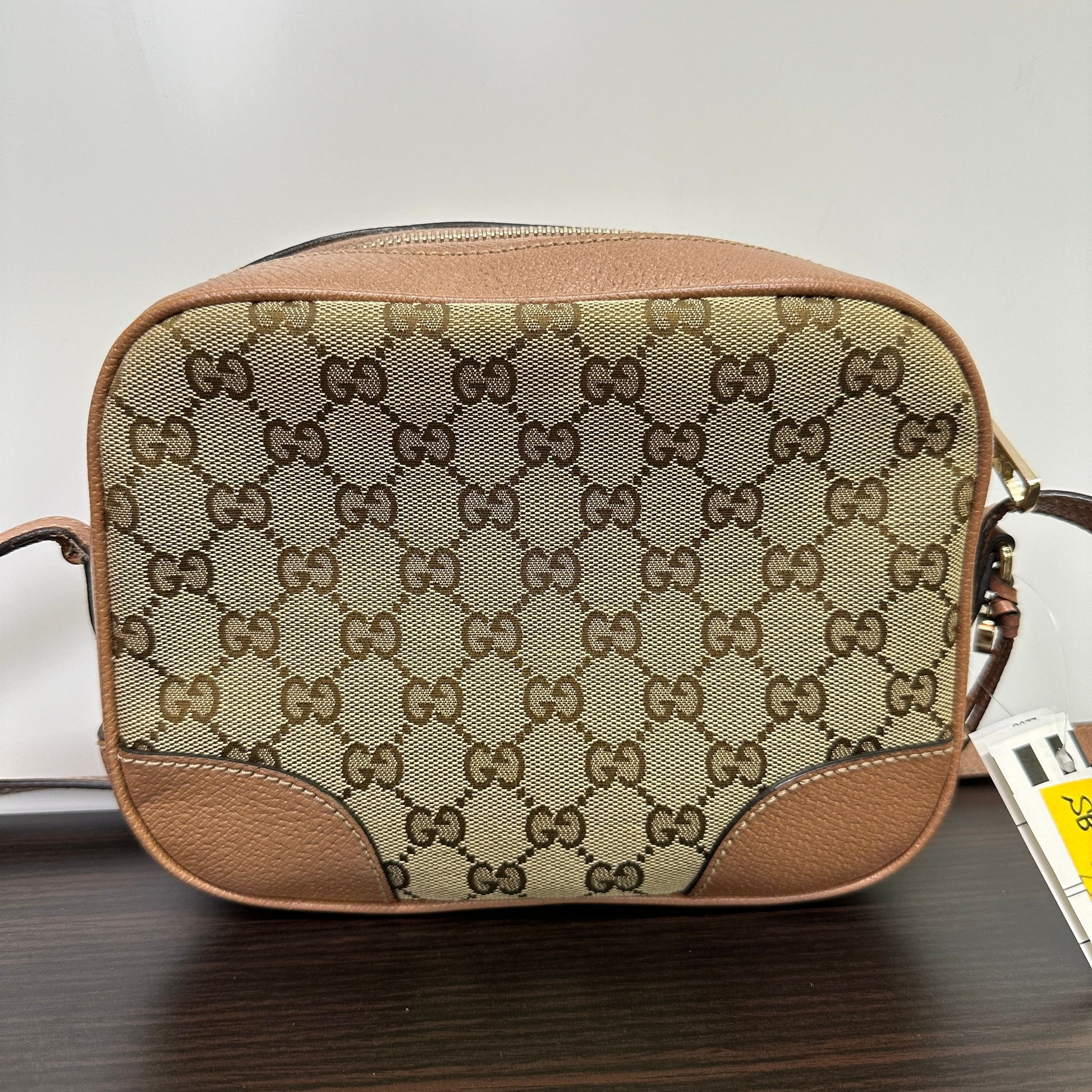 Gucci Brown/Beige GG Canvas and Leather Bree Crossbody Bag LB124926