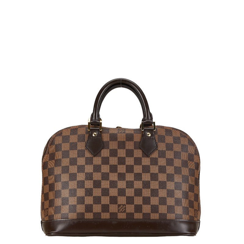 Louis Vuitton Alma PM Handbag N51131 Brown PVC Leather Louis Vuitton