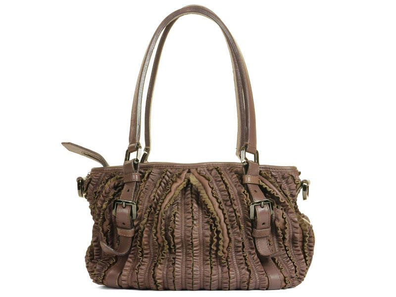 Burberry Violet Prorsum Ruffle Satchel