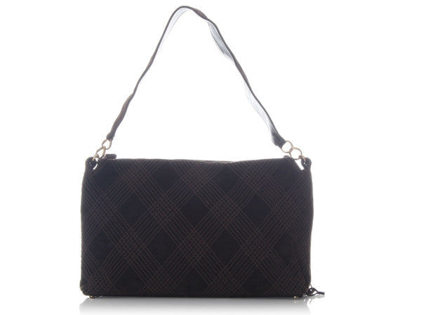 Chanel Brown Suede Shoulder Bag