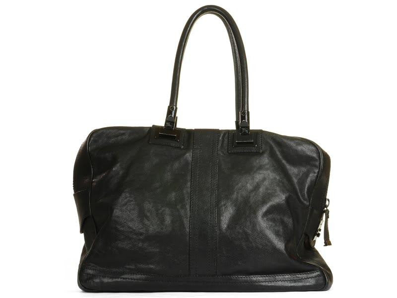 Burberry Prorsum Black Leather Weekender