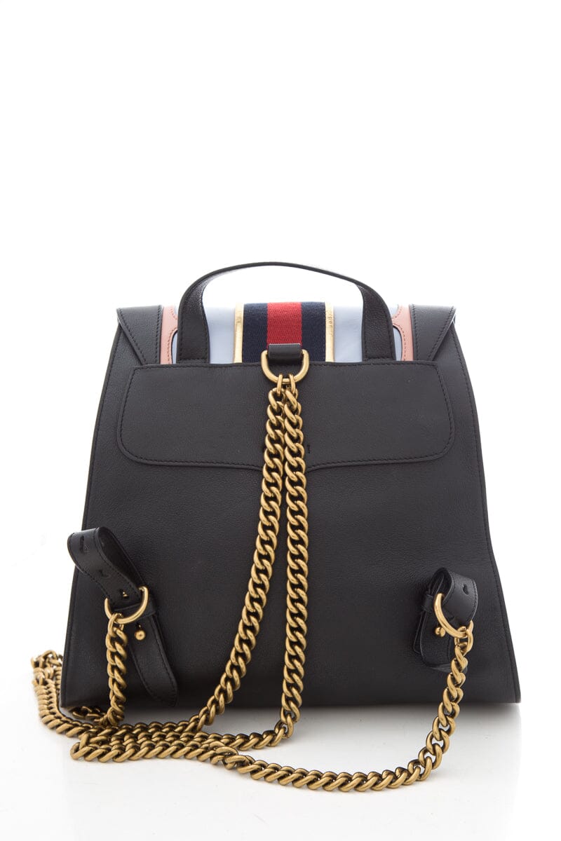 Gucci GG Marmont Black Leather Backpack
