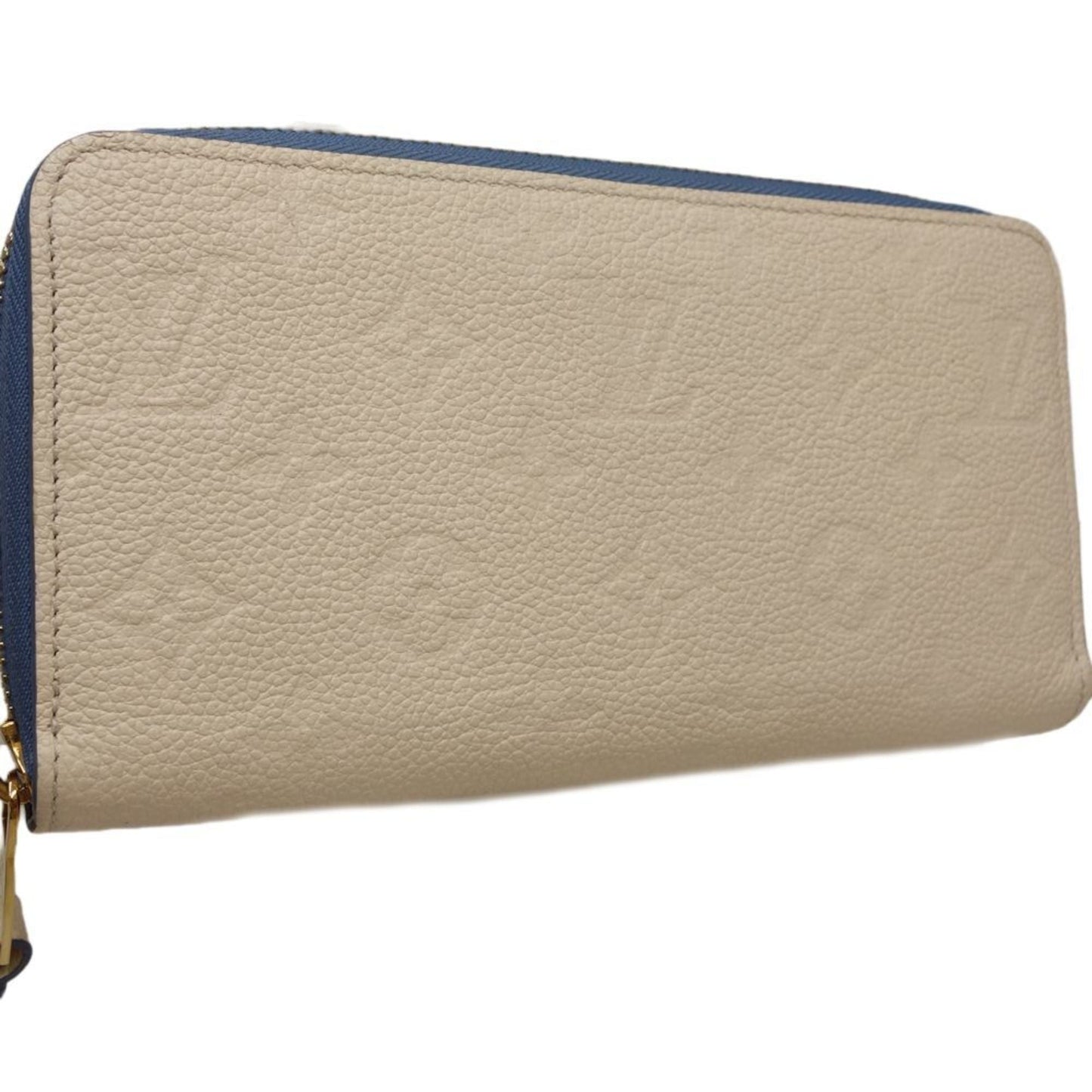 Louis Vuitton blue Jean Leather Long Wallet (Bi-Fold)