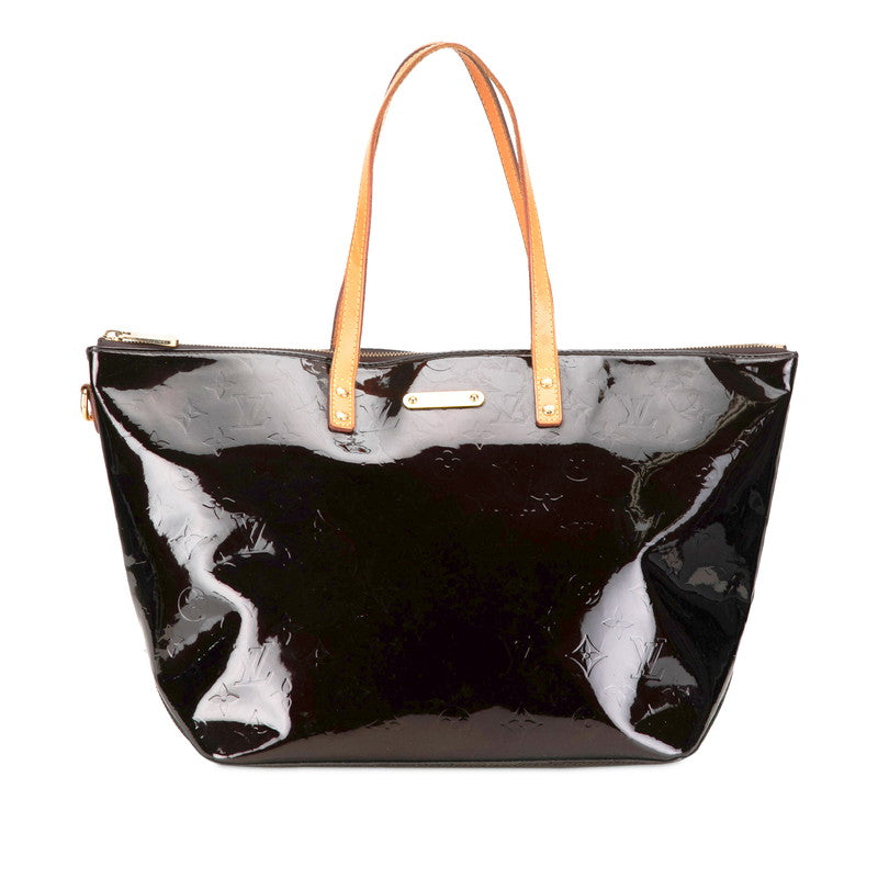 Louis Vuitton Monogram Vernis Belvue GM Shoulder Bag M93589 Amarant Brown Patent Leather Louis Vuitton