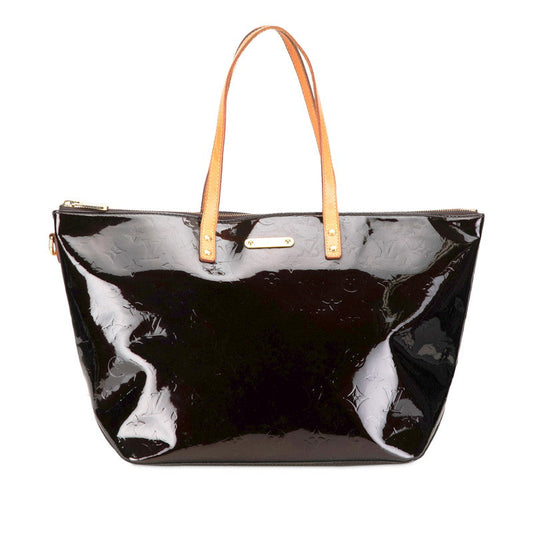 Louis Vuitton Monogram Vernis Belvue GM Shoulder Bag M93589 Amarant Brown Patent Leather Louis Vuitton