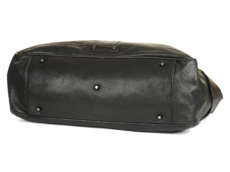 Burberry Prorsum Black Leather Weekender