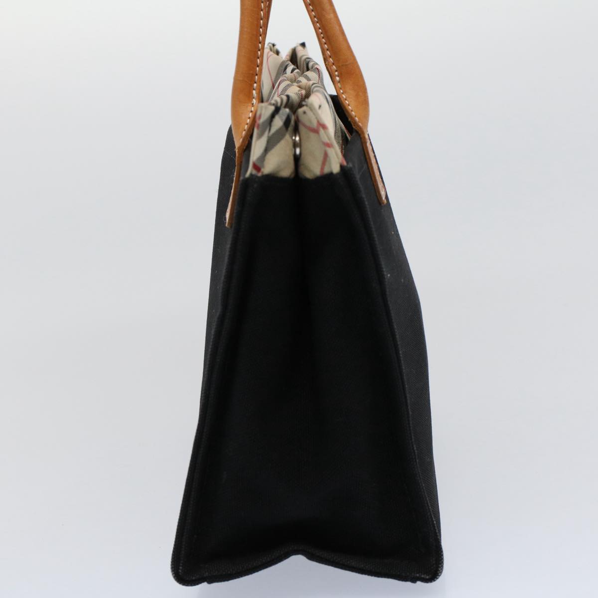 Burberry Blue Label Hand Bag Canvas Black Auth bs10228