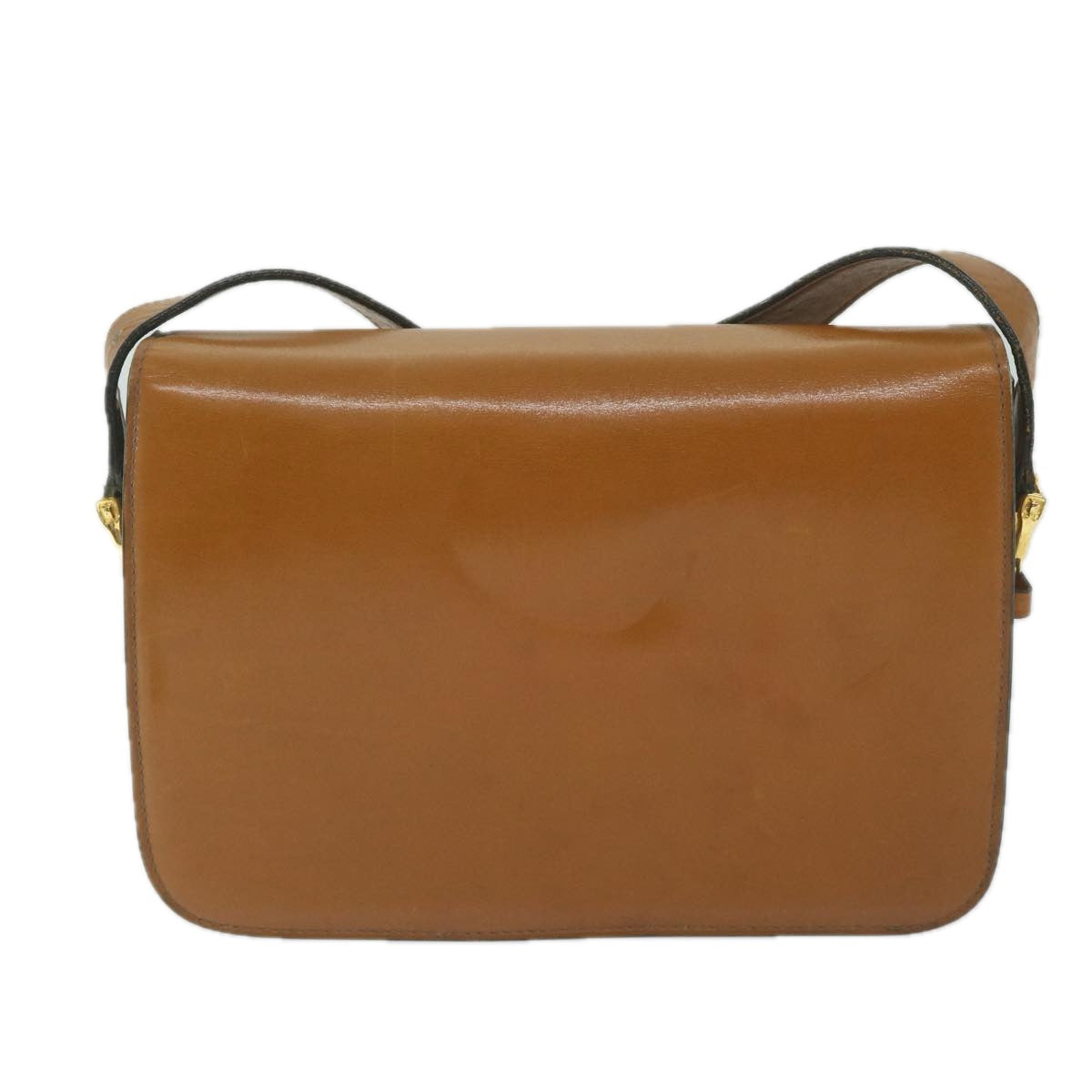 Luxury CELINE Shoulder Bag Leather Brown 10354