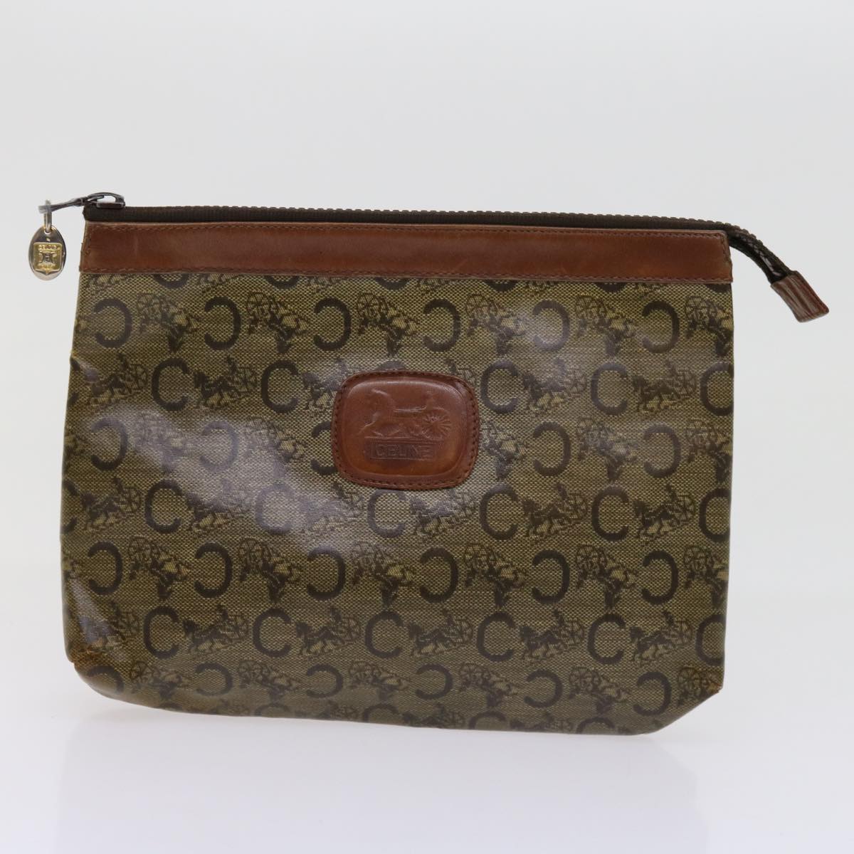 Luxury CELINE Macadam Canvas Clutch Bag Coated Canvas 4Set Beige Brown 10462
