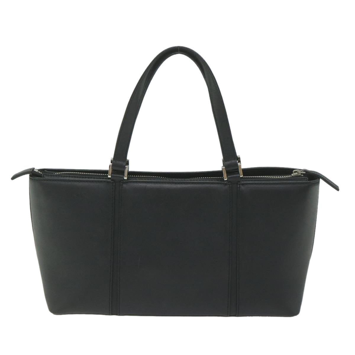Burberry Hand Bag Leather Black Auth bs10561