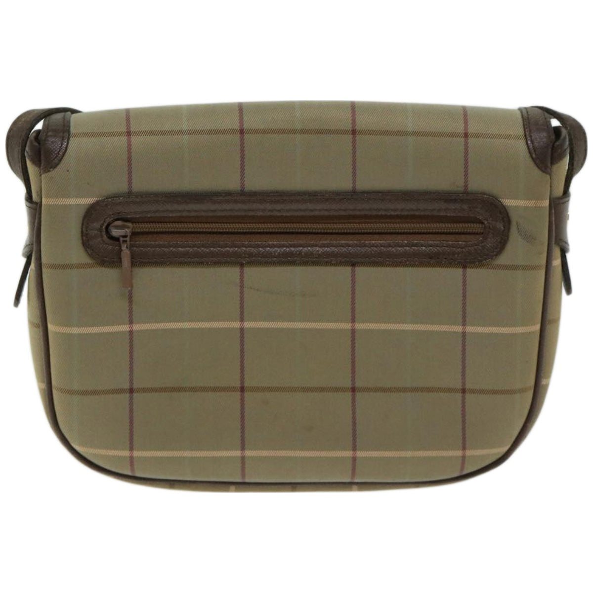 BURBERRYSs Nova Check Shoulder Bag Canvas Beige Auth bs12210