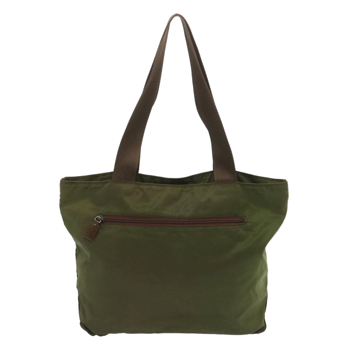 PRADA Tote Bag Nylon Khaki Auth bs13013
