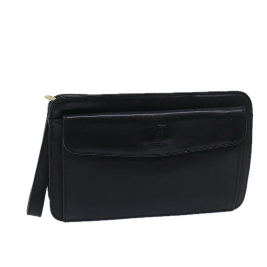 Luxury CELINE Clutch Bag Leather Black 13276