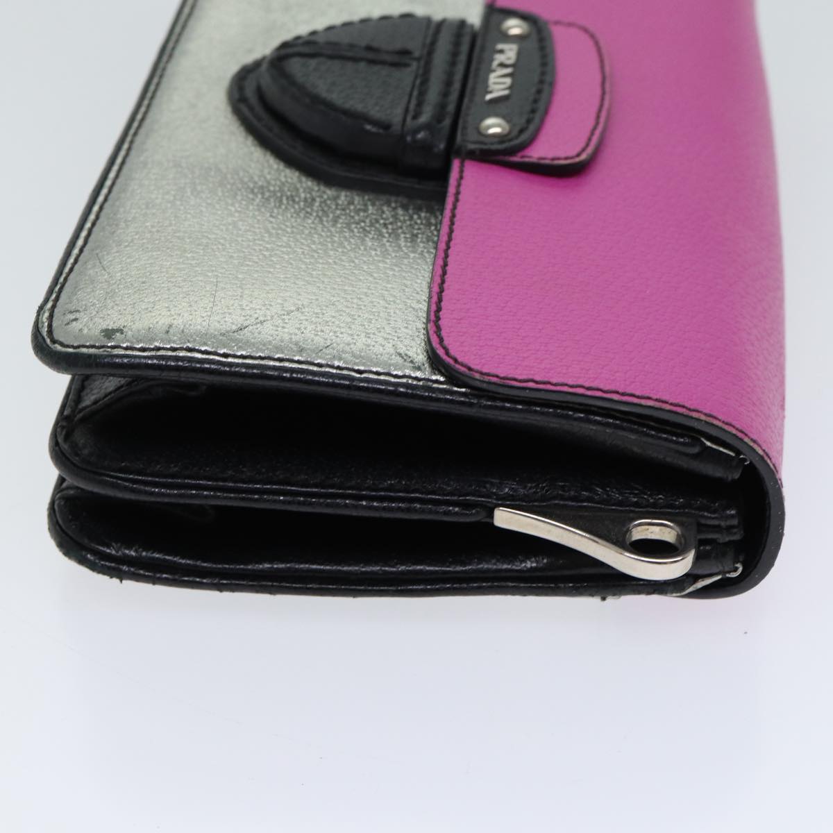 PRADA Shoulder Bag Leather Pink Auth bs13330